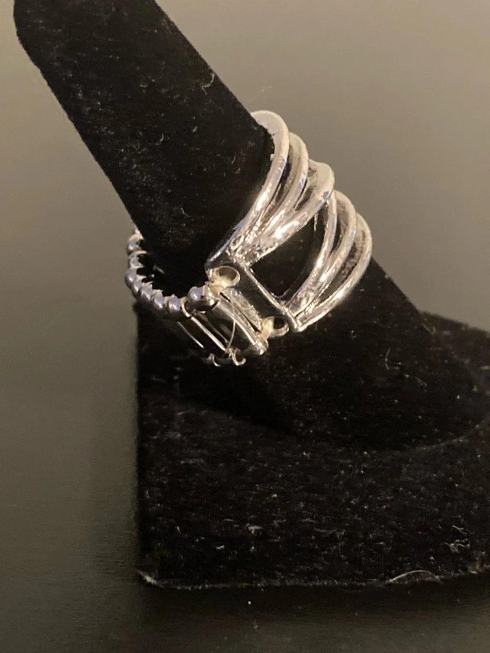 paparazzi Silver Crisscross Openwork Band Ring
